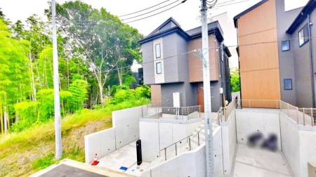 神奈川県横浜市戸塚区上矢部町の新築一戸建ての現地外観写真