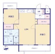 神奈川県横浜市保土ケ谷区神戸町の中古マンションの間取り