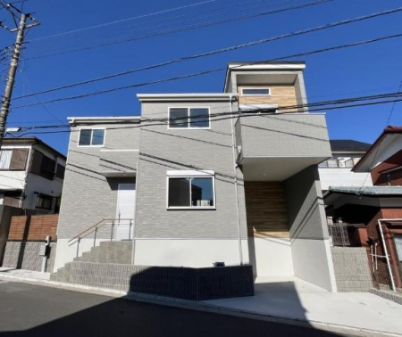 神奈川県横浜市金沢区高舟台2丁目の新築一戸建ての現地外観写真