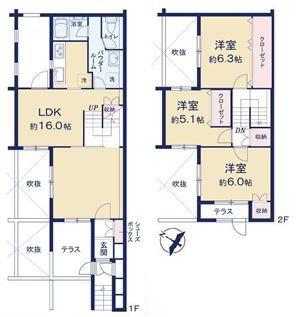 神奈川県川崎市多摩区東三田1丁目の中古マンションの間取り