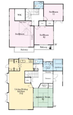 神奈川県川崎市麻生区王禅寺西2丁目の中古一戸建ての間取り
