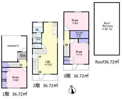 神奈川県鎌倉市城廻の中古一戸建ての間取り