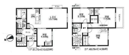 神奈川県川崎市麻生区王禅寺東5丁目の新築一戸建ての間取り