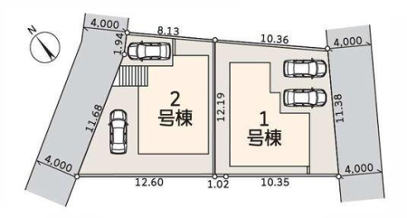 神奈川県横浜市旭区市沢町の土地の間取り