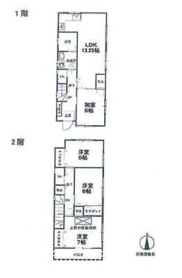 神奈川県大和市深見西4丁目の中古一戸建ての間取り