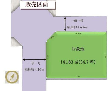 神奈川県横浜市栄区亀井町の土地の間取り